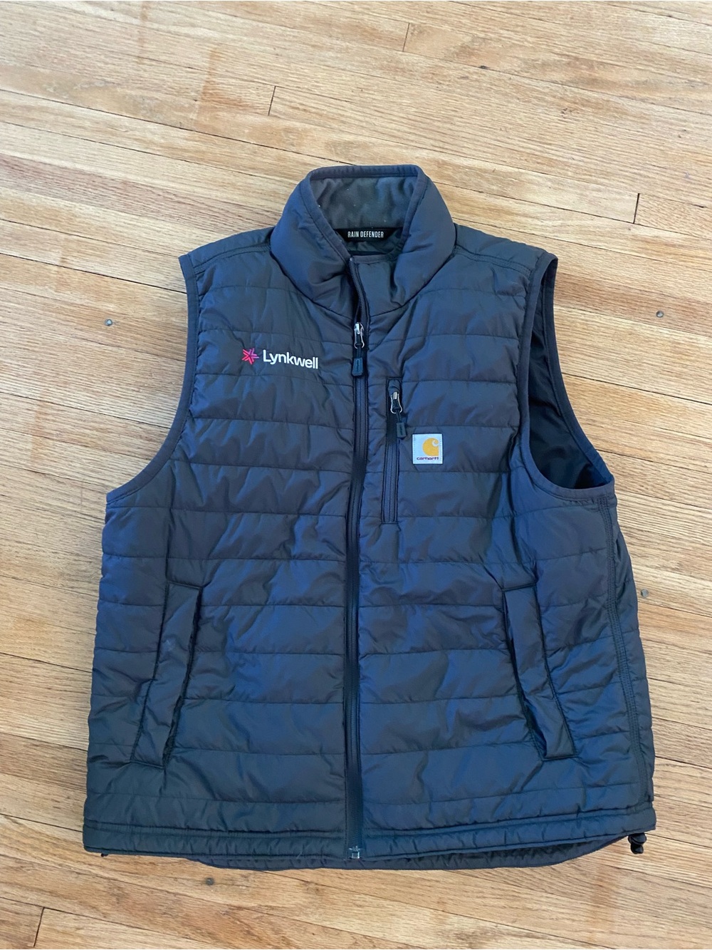 Carhartt Rlaxed Fit Men L Large Quilted Puffer Vest with Lynkwell Logo Full Zip